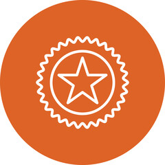 Service Award line circle icon