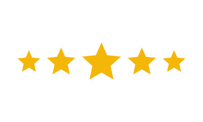 Five stars customer product rating. 5 star rating review
