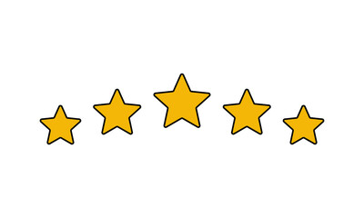 Five stars customer product rating. 5 star rating review