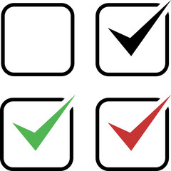 Checkbox with blank and checked checkbox vector icon.