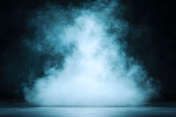 Dramatic Blue Smoke Background  Mystical Fog  Haze  Atmospheric  Studio  Dark  Abstract 
