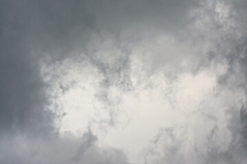Dark grey rain clouds in the sky 