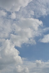 White clouds and blue sky