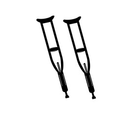 Crutches vector