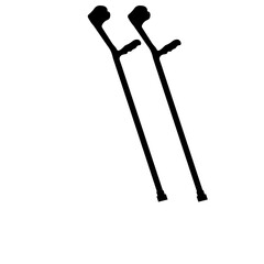 Crutches vector