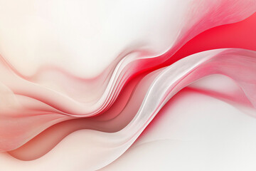 Obraz premium Abstract flowing ribbons. Soft pink and red colors. Concept of elegance, fluidity, and movement.