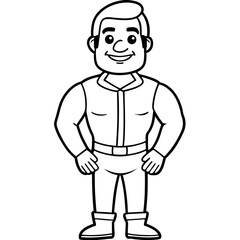 cartoon standing man