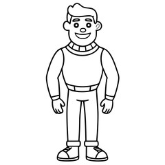 cartoon standing man