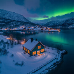 Fototapeta premium fjord village