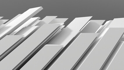 Obraz premium 3D grayscale rendering of abstract geometric circular structure. A simple, minimal, and modern or contemporary background or wallpaper. 