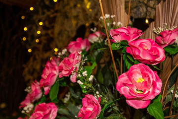 Synthetic Rose Bouquet Craft Decoration for Party Events