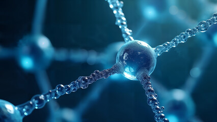 Molecular Art on a Blue Canvas