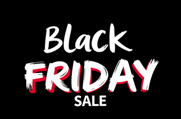 Black friday sale in black background and white text