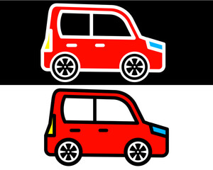 Family city car illustration ideal for transportation needs, showcasing comfort, safety, and efficiency. Perfect for modern family travel