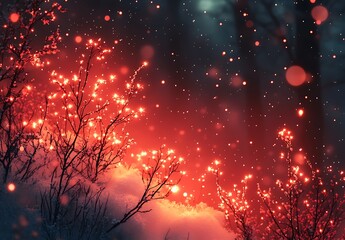 Red Lights in the Snow

