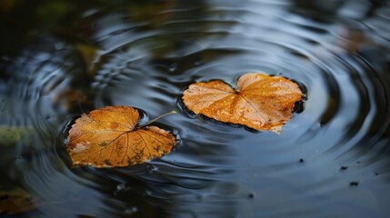 Serene Pond with Heart-Shaped Leaves