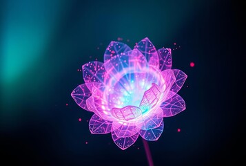 Aurora Bloom A holographic glowing bloom of light that captures