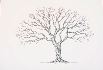 Blind Contour Tree DrawingA blind contour drawing captures the e