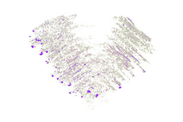 Purple heart brush strokes on transparent background