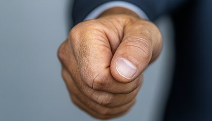 A hand is forming a fist, indicating strong emotions during a discussion