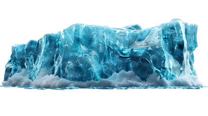 Fototapeta premium Massive iceberg isolated on white background 