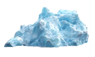 Obraz premium Massive iceberg isolated on white background 