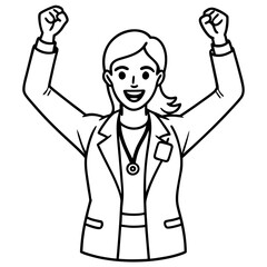 celebrating female doctor illustration