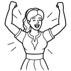 celebrating woman illustratio