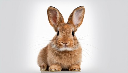 Obraz premium Adorable Brown Rabbit with Fluffy Coat and Large Ears