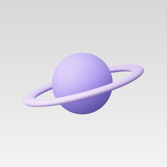 3d Realistic Planet Icon vector illustration