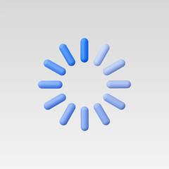 3d Realistic Loading sign vector illustration