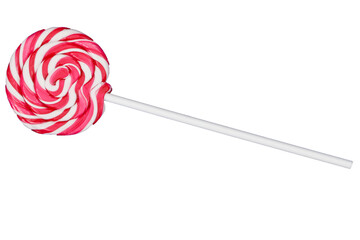 Christmas lollipop candy, isolated on transparent background