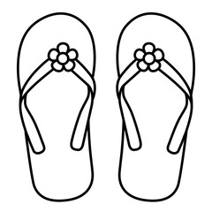 Sandal Flip Flop Rose 4 outline