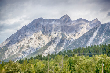 Obraz premium A mountain landscape. Taken in the Canadian Rockies in British Colombia., Canada