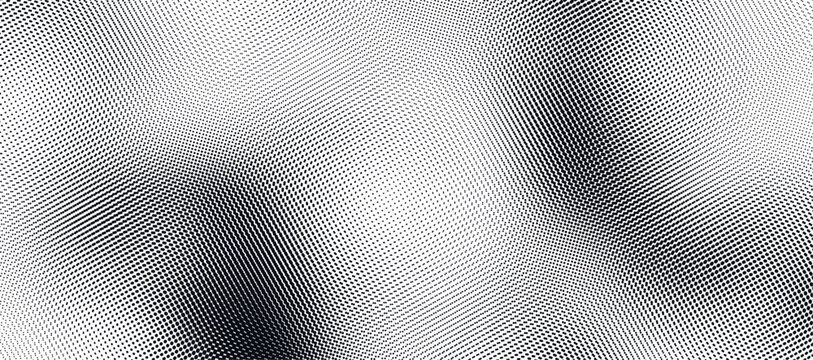 Abstract vector illustration backdrop: dot gradation textured glass effect. Retro halftone gradient background.