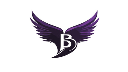 Fototapeta premium Modern Letter B Logo Double Wing Design Vector