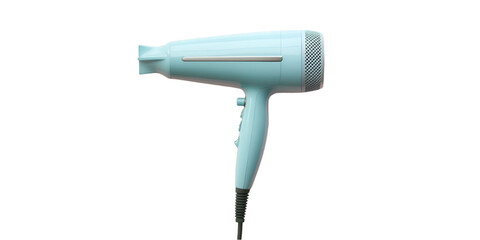 Modern Blue Hairdryer Isolated