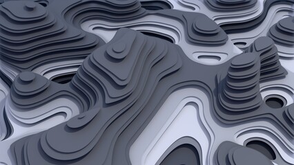 Fototapeta premium Beautifully Crafted Paper Cut Landscape with Vibrant Colors and Intricate Details