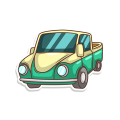 cartoon cute car transportation illustration art