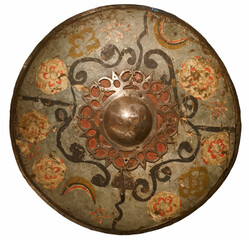 shield, antique roman, empire, defense, colors, monument, round,