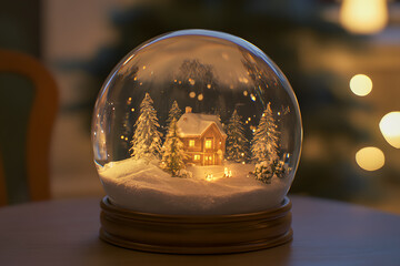 Stunning Holiday Snow Globe Scene
