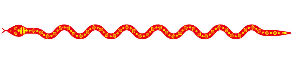 Chinese New Year of Snake illustration border