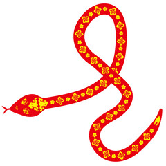 Chinese New Year of Snake illustration frame
