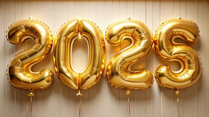 Golden 2025 Balloons Sparkling - Ideal for New Year Celebrations, Parties, and Festive Decor