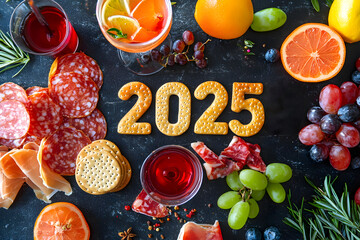 Stunning New Year Charcuterie Board Arrangement