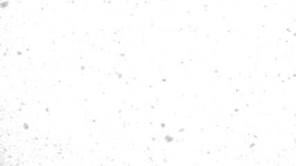 Falling snow. On isolated transparent background.