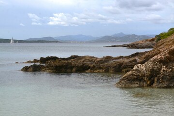 la cote varoise vue depuis porquerolles