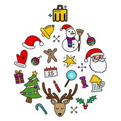 Christmas decoration in shape of christmas ball.