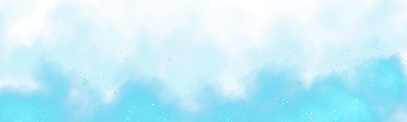 Fantastic blue smoke background. Magic blue smoke with glitter and small particles of twinkling stars. Fog with luminous particles. Blue vapor with stardust. Morning fog over land or water surface, ma