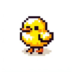 노란 병아리, 픽셀아트, jpeg (Yellow chick, pixel art, jpeg)